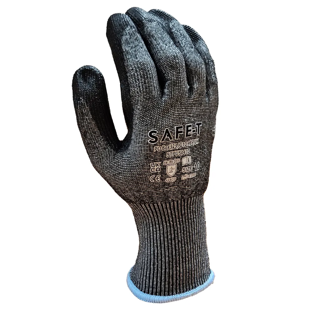 Cut D PU Palm Coated Gloves - Grey - Case of 120 Pairs — Grey